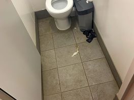 Dirty toilet.