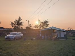 Sunset over the campsite