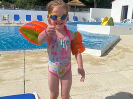 Fun at the outdoor pool
