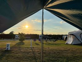 Beautiful sunset under our awning