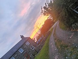 Sunset over tyn rhos farm