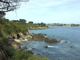The beach at high tide