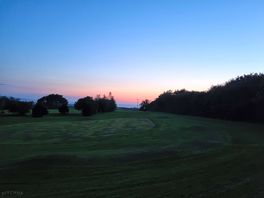 From hardstanding pitches facing towards the sea , on our last night
