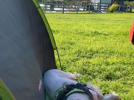 After a hard day - ready to camp and relax!
