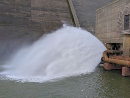 The dam water