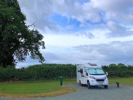 Spacious fully serviced pitch with lots of room. good for dogs on long leads.