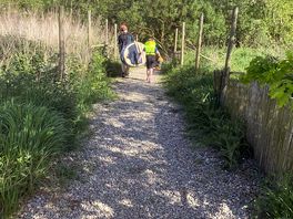 Path from campsite down to the river