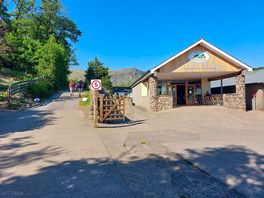 Campsite check-in and shop