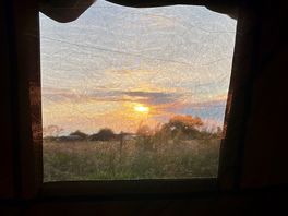 Sunset from inside my tent