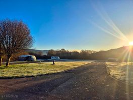 Cold and frosty morning in november