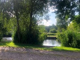 View of fishing lake