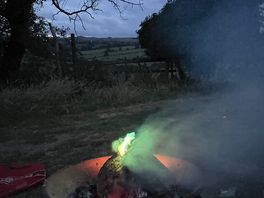 Colourful fire