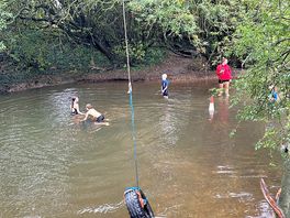 Playing in the river