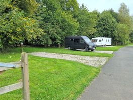 Enough room for tge vamper and a awning sheet