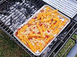 Cheesy chips on the bbq