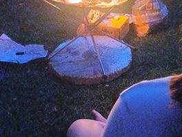 Campfire at night