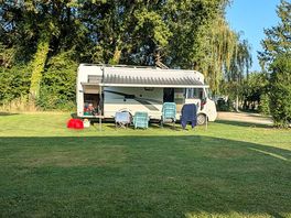 Our tiny 7mtr motorhome in its huge pitch