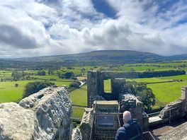 View from the top of bolton castle. beautiful countryside
