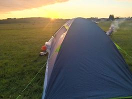 A tranquil moment as the sun set over the hills.