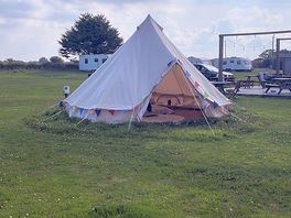 View of bell tent