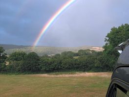 Rainbow over site