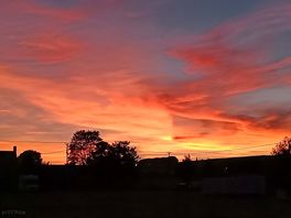 Sunset looking over the hill