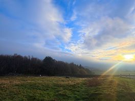 Sunrise at the front of the pitch