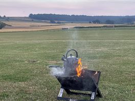 Peaceful evenings campfire