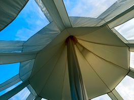 Roof of tent at morning
