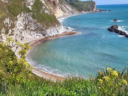Views from nearby beaches and viewing terraces