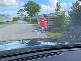 Rubbish left on road for a couple of days, staff could of tidied it up!