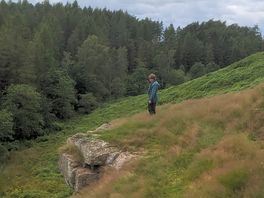 Walking on brackenber moor.