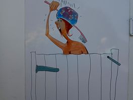 Shower block sign