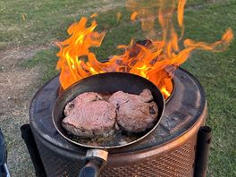 Lovely to be able to cook on the fire