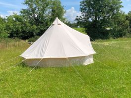 The exterior of the bell tent