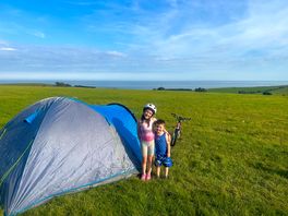 Perfect first time camping with a view like this from the tent
