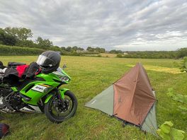 Solo camping at chalk meadow