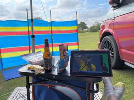 Watching paralympics and having a beer
