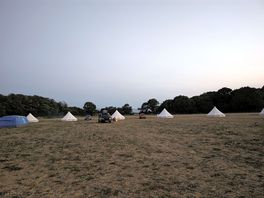 Dusk at the site