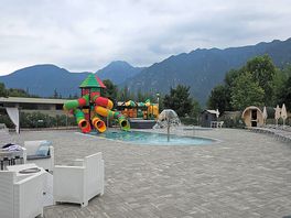 Play area and kids swimming pool