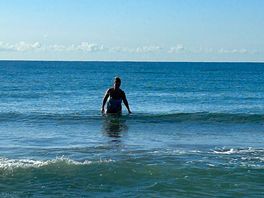 Swimming in sea