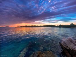 Sunset from the edge of the rocks