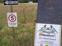 Lovely great field, mostly uncut grand generous size pitches and raised firepits/bbq on each.