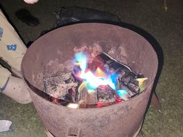 Firepit with added colour