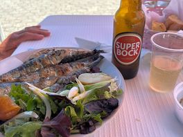 Excellent local food, sardines in costa nova do prada