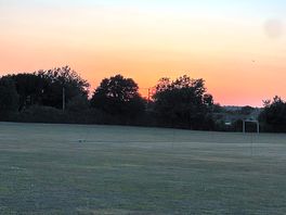 Sunset walking the dog