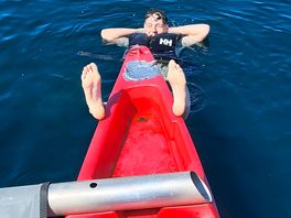 Swimming in the lake
