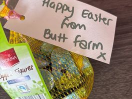 Free chocolates delivered to our pitch on easter sunday ☺️