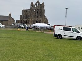 You can see the abbey next door