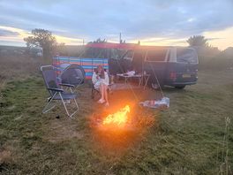 Setting down for after a relaxing day.